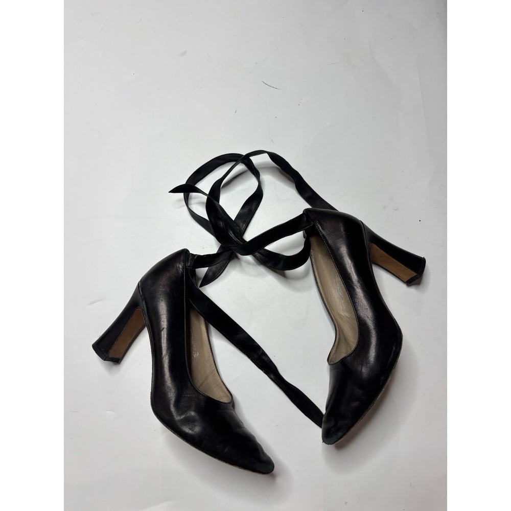 MARYAM NASSIR ZADEH Pumps Tie Leather Heels Designer Woman's 38.5 US 8 Preppy